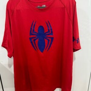 Under Armour Red and Blue Spider Graphic Men's Tee